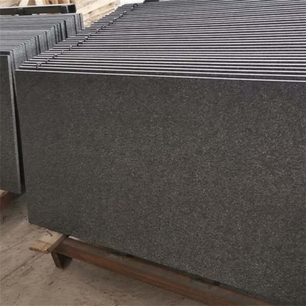 China Black Absolute Flamed Granite For Paving