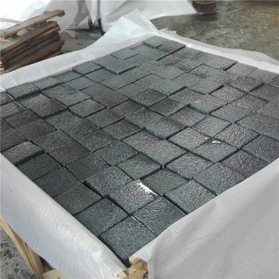 G654 Dark Grey Granite Cobbles For Garden 100x100x50mm