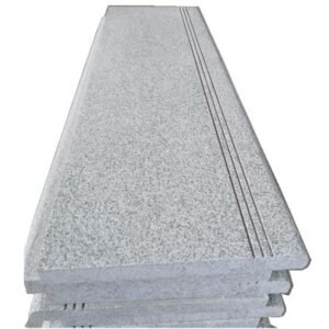 G603 Padang White Non-slip Bull Nose Steps