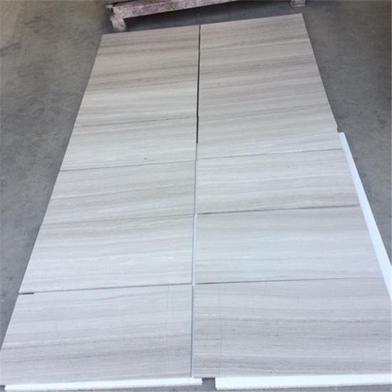 White Wood Veins Grain Marble Slabs