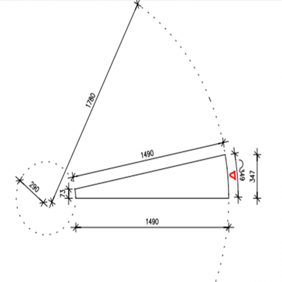 Dark Grey Granite Round Curved Fanshaped Polishing Stairs