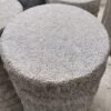 White Granite Flamed Top Rough Edges Round Granite Stepper For Garden