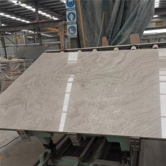 Chinese Marble Wooden White Cross Cut Polish Slabs