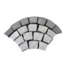Flamed Granite Cobbles Fan shaped On Mesh For Garden