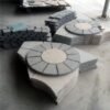 Granite Waterjet Cut Mosaic On Mesh G654 And G682