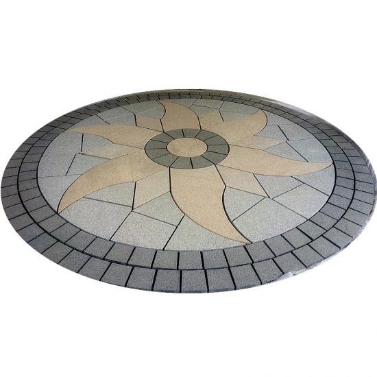 Granite Waterjet Cut Mosaic On Mesh G654 And G682