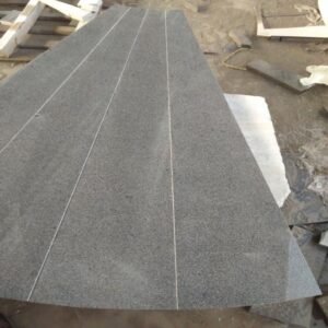 Dark Grey Granite Round Curved Fanshaped Polishing Stairs
