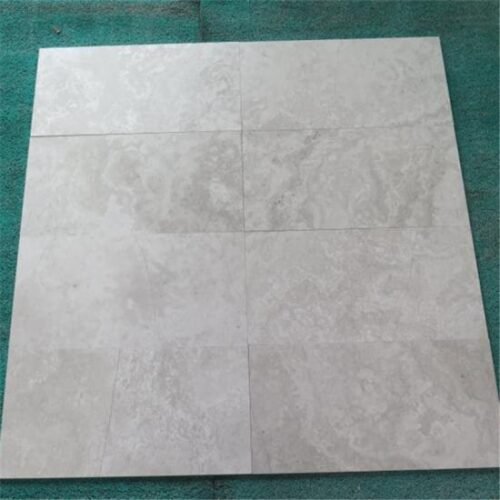 Cross Cut Honed Acid White Grains Marble Tiles