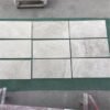 Cross Cut Honed Acid White Grains Marble Tiles