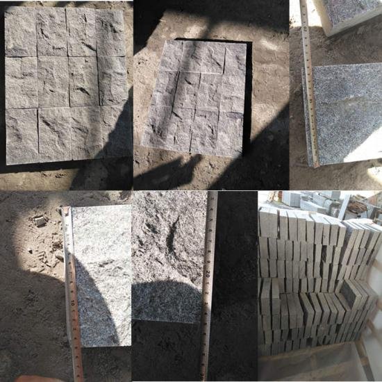 G654 Impala Black Cropped Split Cubic Tiles