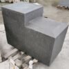 Indian Black Exfoliated Granite Bollard And Flamed Tiles Paving